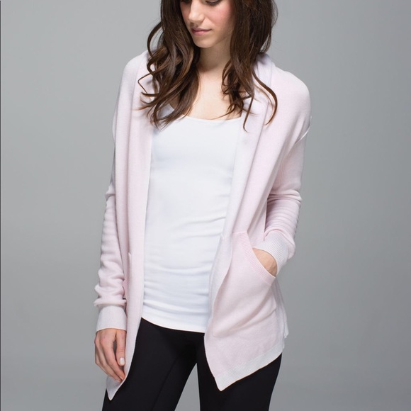 lululemon athletica Sweaters - Lululemon Cabin Yogi Wrap Pale Pink